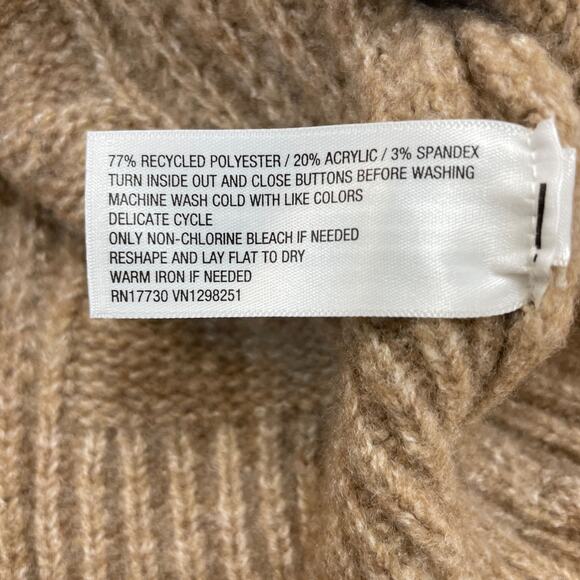 Universal Thread Women's Cozy Knit Cable Stitch Cardigan Brown Size XS - Picture 6 of 6